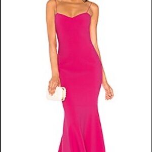 Likely Hot Pink Mermaid Flare Gown